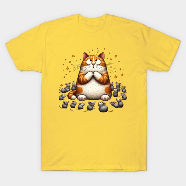 Cat and mouses T-Shirt by YuYu